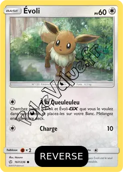 Carte Pokémon Évoli Reverse n°167 de la série Éclipse Cosmique
