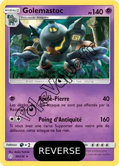 Carte Pokémon Golemastoc Reverse n°90 de la série Éclipse Cosmique