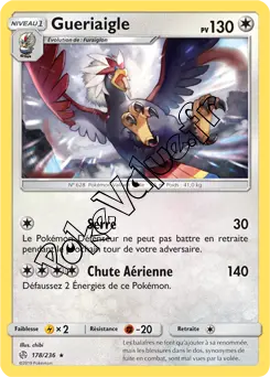 Carte Pokémon Gueriaigle n°178 de la série Éclipse Cosmique