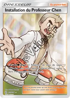 Carte Pokémon Installation du Professeur Chen n°233 de la série Éclipse Cosmique