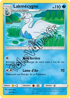Carte Pokémon Lakmécygne n°60 de la série Éclipse Cosmique