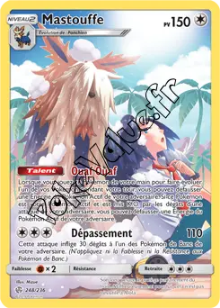 Carte Pokémon Mastouffe n°248 de la série Éclipse Cosmique