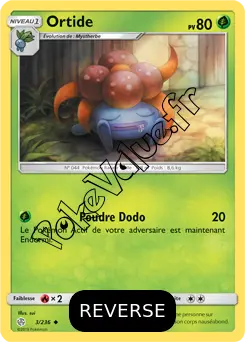 Carte Pokémon Ortide Reverse n°3 de la série Éclipse Cosmique