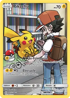 Carte Pokémon Pikachu  n°241 de la série Éclipse Cosmique