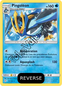 Carte Pokémon Pingoléon Reverse n°56 de la série Éclipse Cosmique