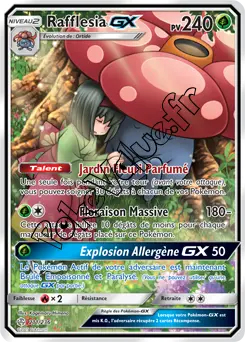 Carte Pokémon Rafflesia GX n°211 de la série Éclipse Cosmique