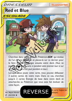 Carte Pokémon Red et Blue Reverse n°202 de la série Éclipse Cosmique