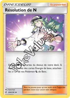 Carte Pokémon Résolution de N n°200 de la série Éclipse Cosmique
