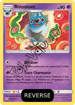 Carte Pokémon Rhinolove Reverse n°88 de la série Éclipse Cosmique