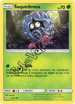 Carte Pokémon Saquedeneu n°5 de la série Éclipse Cosmique