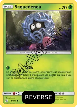 Carte Pokémon Saquedeneu Reverse n°5 de la série Éclipse Cosmique