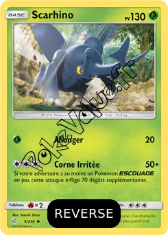 Carte Pokémon Scarhino Reverse n°9 de la série Éclipse Cosmique
