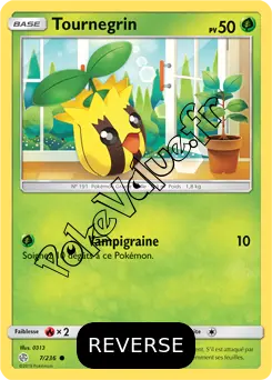 Carte Pokémon Tournegrin Reverse n°7 de la série Éclipse Cosmique