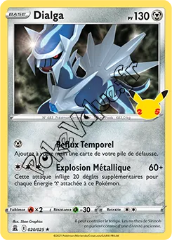 Carte Pokémon Dialga n°020 de la série Célébrations