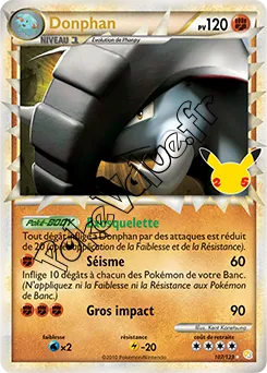 Carte Pokémon Donphan  n°HS 107 de la série Célébrations