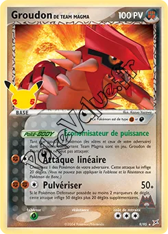 Carte Pokémon Groudon de Team Magma n°MA 9 de la série Célébrations