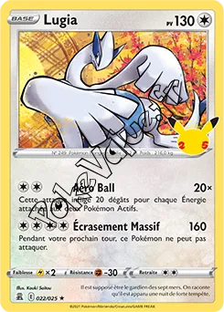 Carte Pokémon Lugia n°022 de la série Célébrations