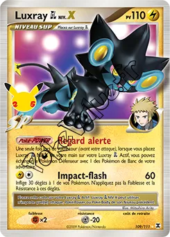 Carte Pokémon Luxray [GL] LV.X  n°RR 109 de la série Célébrations