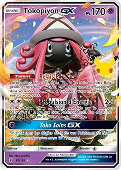 Carte Pokémon Tokopiyon GX  n°GRI 60 de la série Célébrations