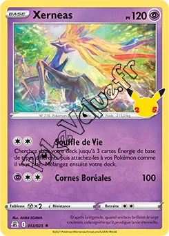 Carte Pokémon Xerneas  n°012 de la série Célébrations