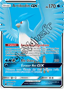 Carte Pokémon Artikodin GX n°154 de la série Tempête Céleste