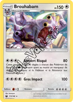 Carte Pokémon Brouhabam n°119 de la série Tempête Céleste