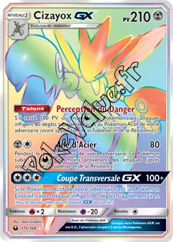Carte Pokémon Cizayox GX n°175 de la série Tempête Céleste
