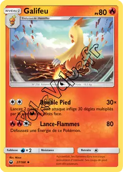 Carte Pokémon Galifeu n°27 de la série Tempête Céleste