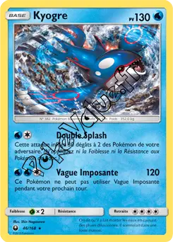 Carte Pokémon Kyogre  n°46 de la série Tempête Céleste