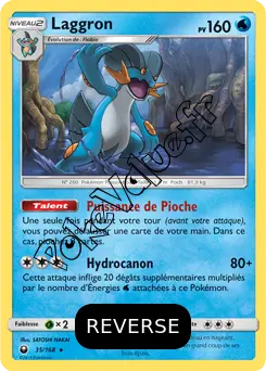 Carte Pokémon Laggron Reverse n°35 de la série Tempête Céleste