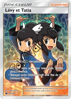 Carte Pokémon Lévy et Tatia n°166 de la série Tempête Céleste