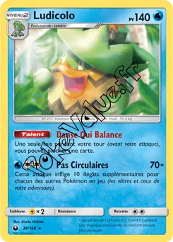 Carte Pokémon Ludicolo  n°38 de la série Tempête Céleste