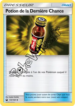 Carte Pokémon Potion de la Dernière Chance n°135 de la série Tempête Céleste