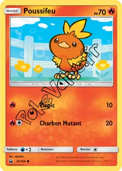 Carte Pokémon Poussifeu n°26 de la série Tempête Céleste