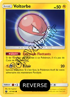 Carte Pokémon Voltorbe  Reverse n°47 de la série Tempête Céleste