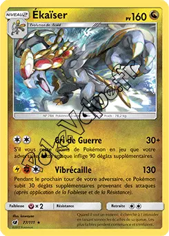 Carte Pokémon Ékaïser n°77 de la série Invasion Carmin