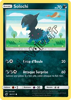 Carte Pokémon Solochi n°60 de la série Invasion Carmin