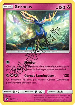 Carte Pokémon Xerneas  n°73 de la série Invasion Carmin