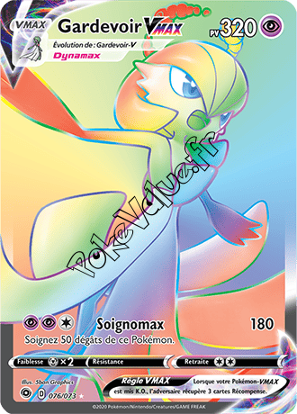  Carte Pokémon Gardevoir VMAX n°76, série La Voie du