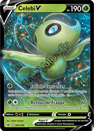 Carte Pokémon Celebi V  n°007 de la série Règne de Glace