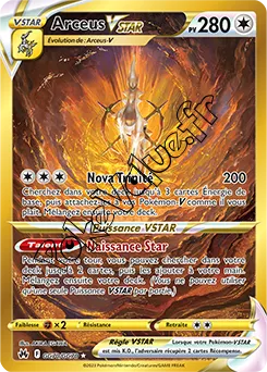Carte Pokémon Arceus VSTAR  n°GG70 de la série Zénith Suprême