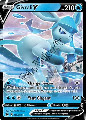 Carte Pokémon Givrali V  n°038 de la série Zénith Suprême