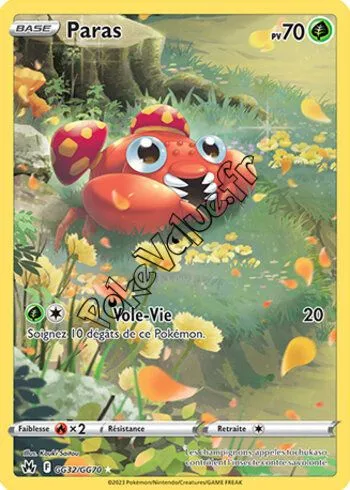 Carte Pokémon Paras  n°GG32 de la série Zénith Suprême