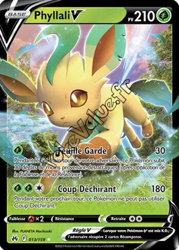 Carte Pokémon Phyllali V  n°013 de la série Zénith Suprême