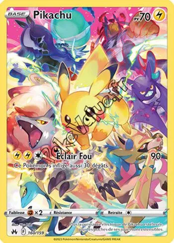 Carte Pokémon Pikachu  n°160 de la série Zénith Suprême