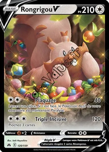 Carte Pokémon Rongrigou V  n°120 de la série Zénith Suprême