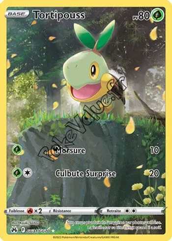 Carte Pokémon Tortipouss  n°GG31 de la série Zénith Suprême