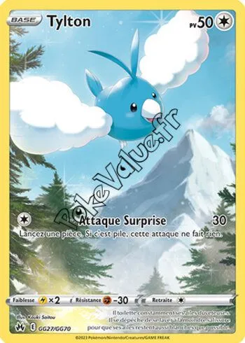 Carte Pokémon Tylton  n°GG27 de la série Zénith Suprême