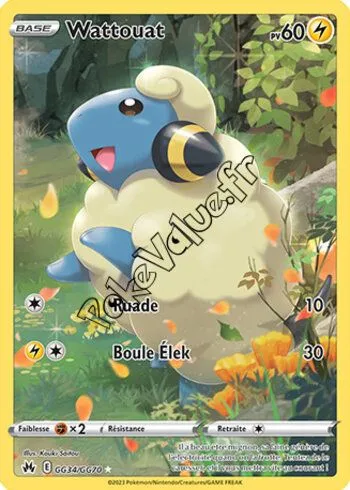 Carte Pokémon Wattouat  n°GG34 de la série Zénith Suprême