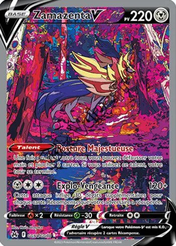 Carte Pokémon Zamazenta V n°GG54 de la série Zénith Suprême